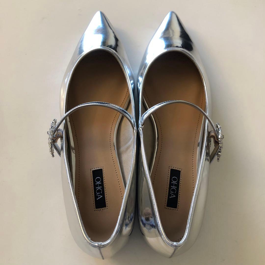 【OHGA】シルバーパンプス 25cm