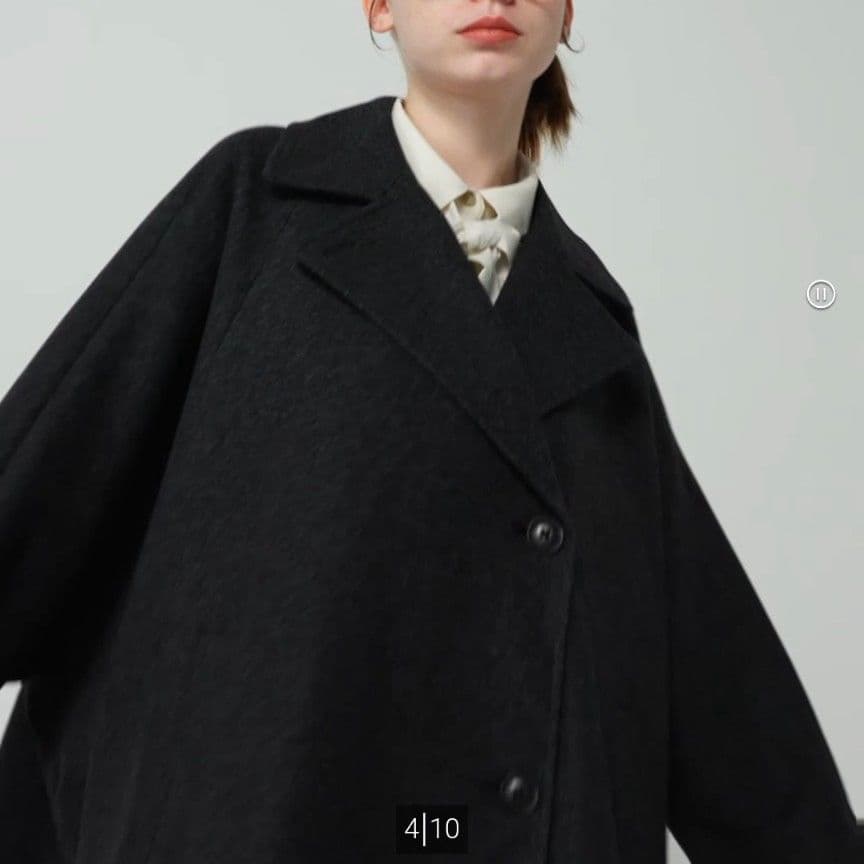 GU コージーメルトンケープコート Z＋E グレー