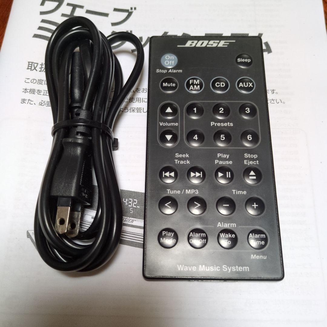 BOSE Wave Music System 完動品 純正大リモコン コード取説