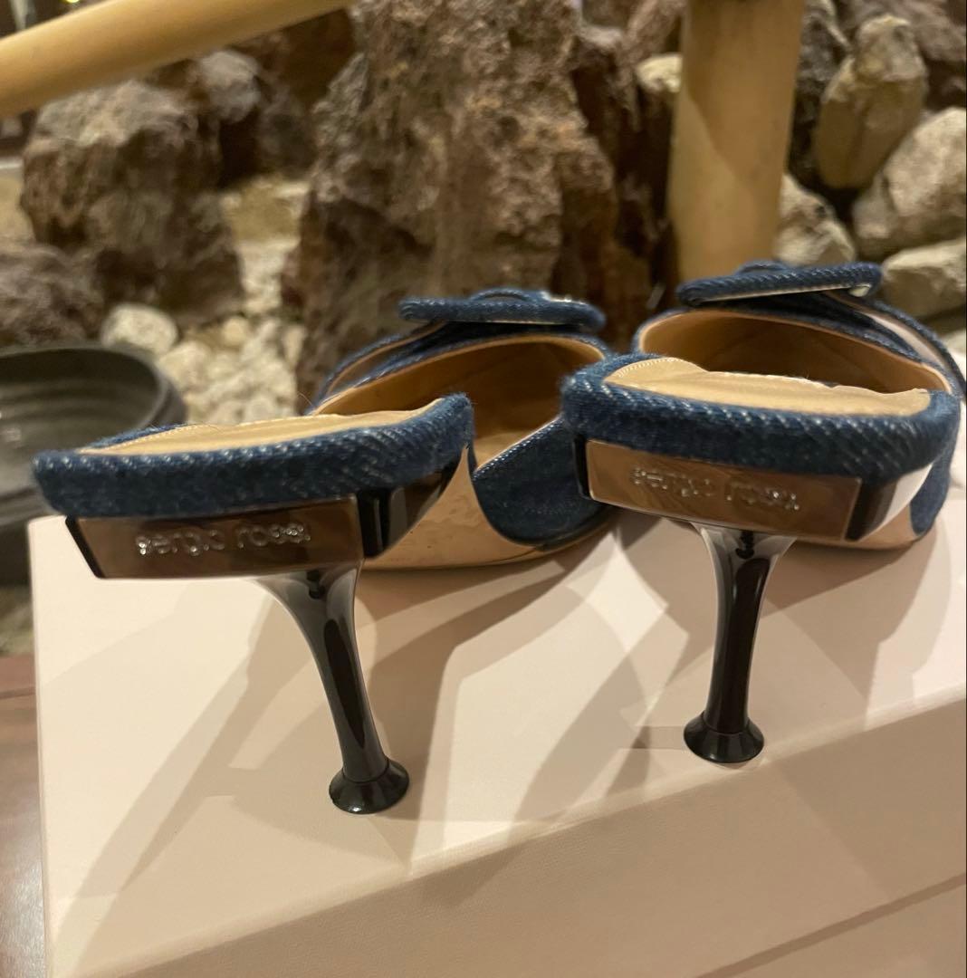 セルジオロッシ　デニムミュール　サイズ35