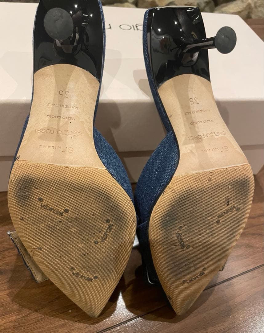 セルジオロッシ　デニムミュール　サイズ35