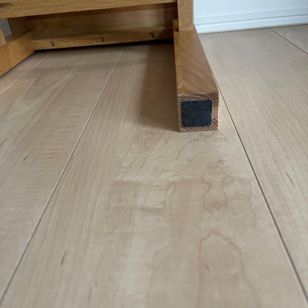 無印良品 オーク無垢材 サイドテーブル ベンチ スツール 椅子 チェア ⑤