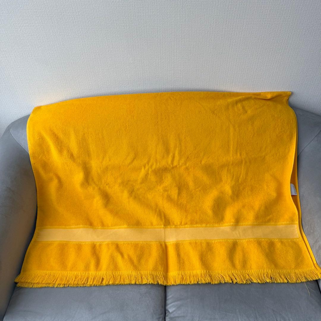 エルメス イエロー バスタオル ヨッティング ビーチタオル ブランケット 大判