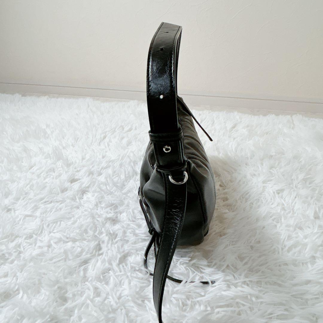 matin kim リボン バッグ ワンショルダー ハーフムーン black