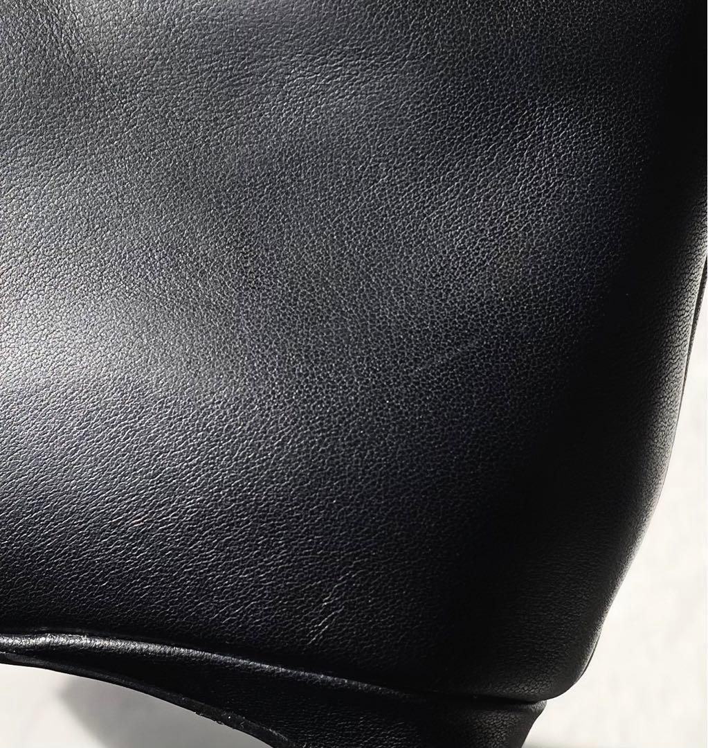 ADAM ET ROPE' MOL レザー ワイド シャフト ブーツ ブラック