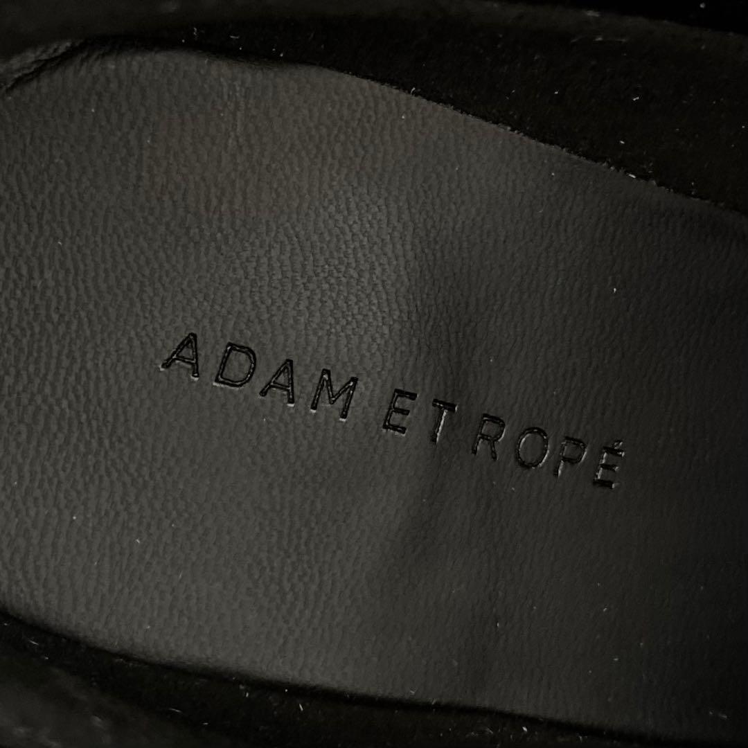 ADAM ET ROPE' MOL レザー ワイド シャフト ブーツ ブラック