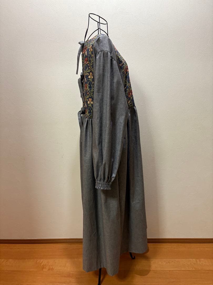 割烹着 おしゃれ ハンドメイド【ウィリアム モリス アイリス】