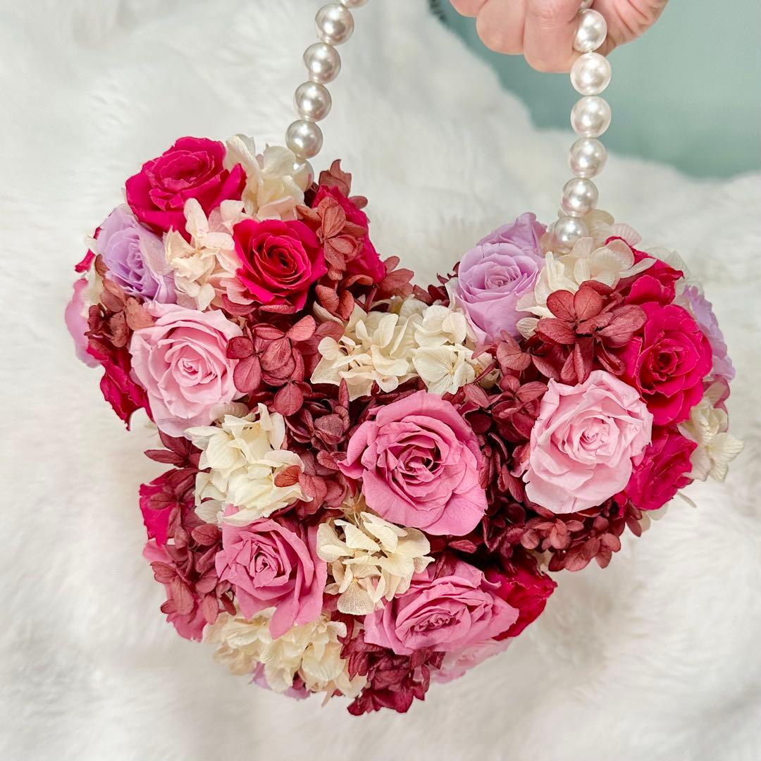 ミッキー型　ミニーちゃん型プリザーブドフラワーブーケ