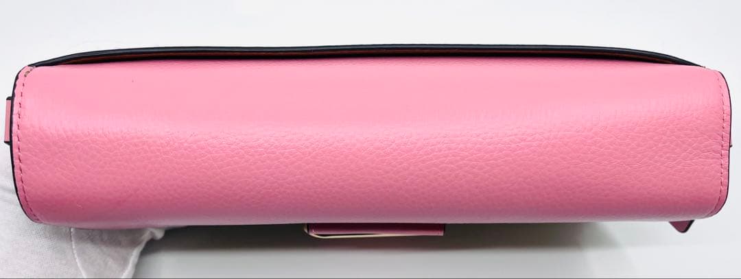 【新品・未使用】COACH シグネチャー ピンク フラップ ショルダー バッグ