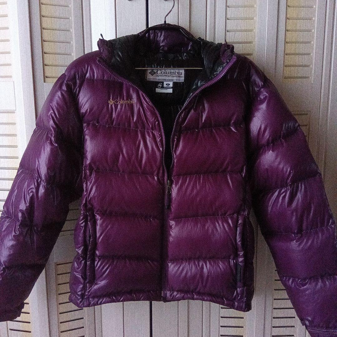 【専用品】コロンビア　フード付きダウンジャケット紫　サイズS