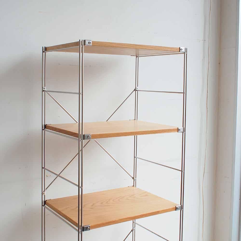 無印良品/MUJI ステンレスユニットシェルフ オーク材 ZR24250
