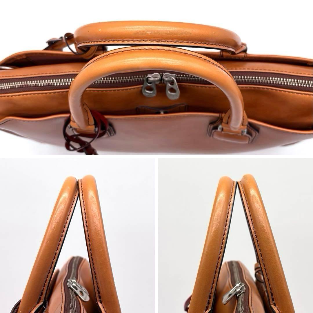 ✨美品✨エルゴポック　ビジネスバッグ　A4可　2way　オールレザー　キャメル