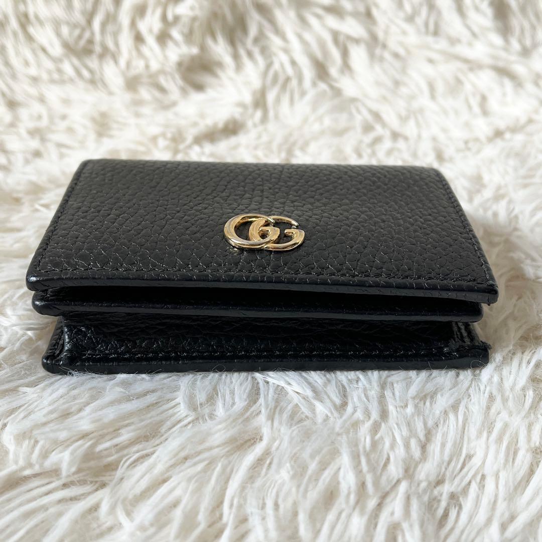 ⭐️極美品⭐️　GUCCI　GGマーモント　カードケース　ミニ財布　ブラック