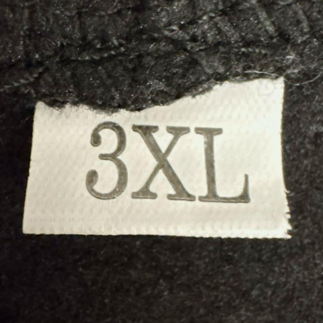 【大きいサイズ】3XL 裏起毛 ロゴ パーカー アウトドア 黒×グレー 釣り