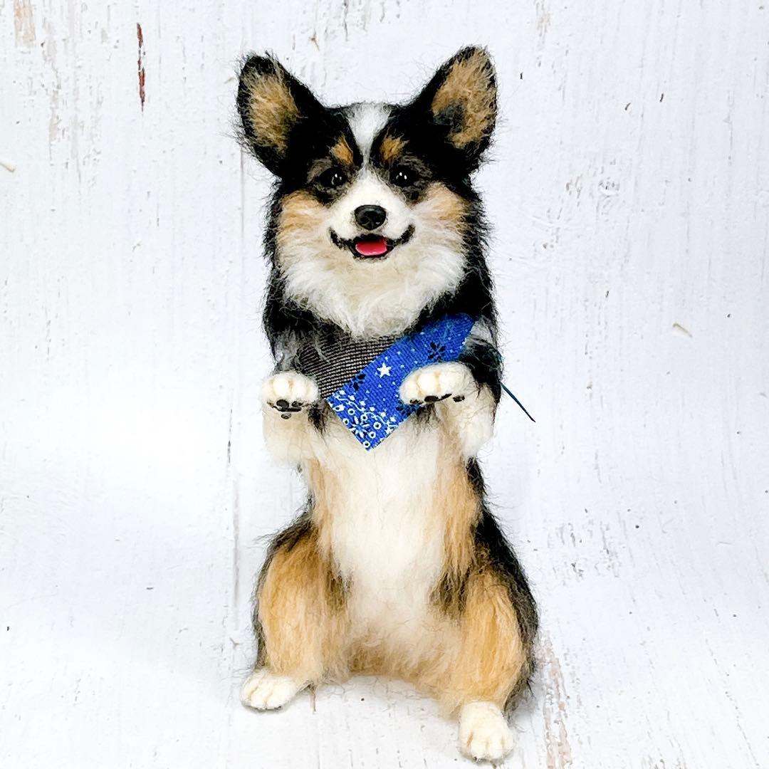 ペンちゃん☆プロフ読んでね(*´ω｀*) 羊毛フェルト 犬 コーギーちゃん