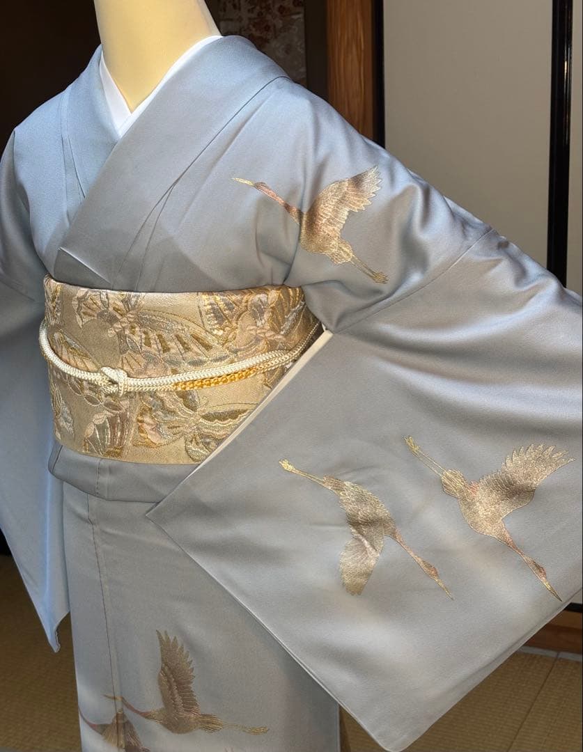 正絹訪問着　袋帯　２点セット