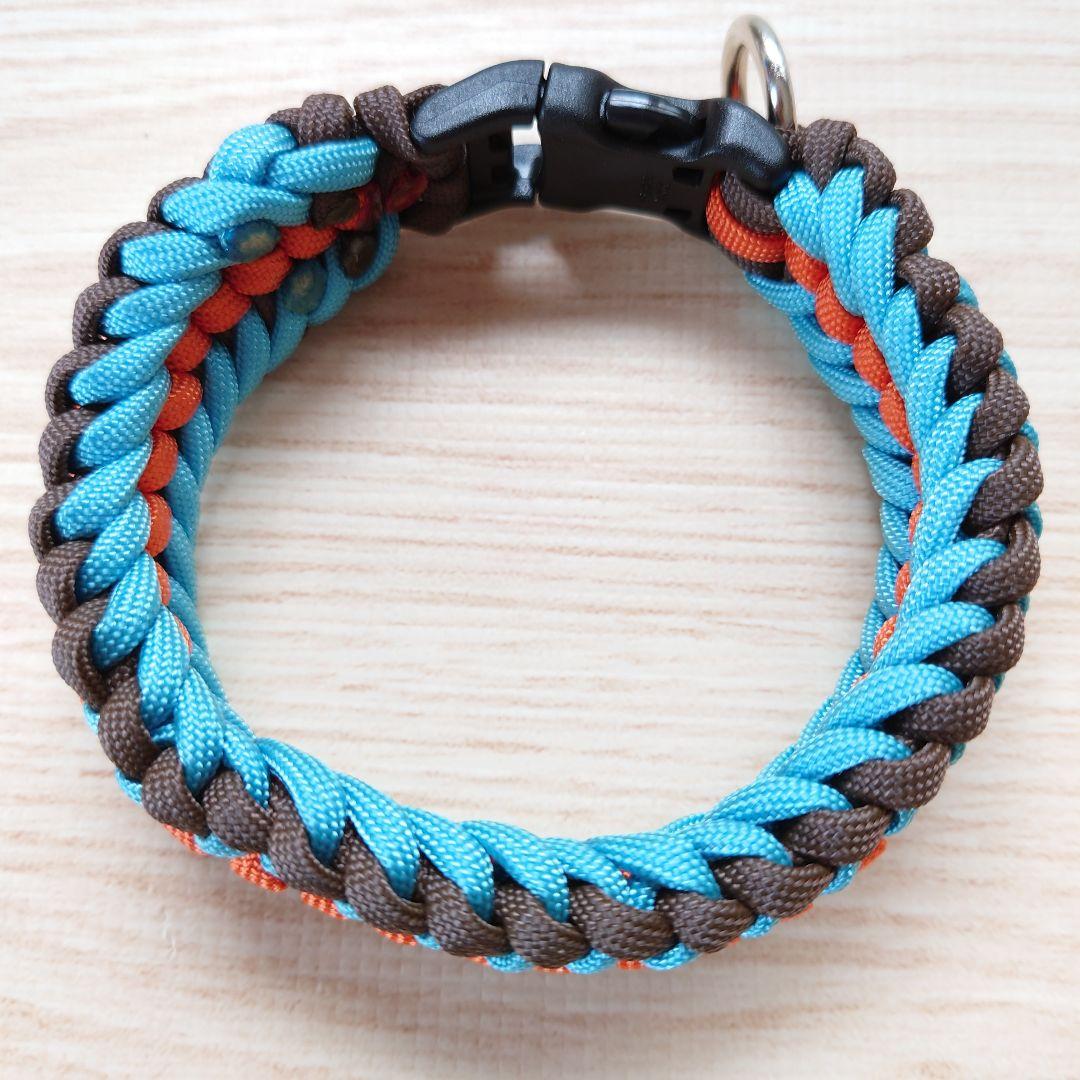 パラコード❥首輪❥太め　カッコカワイイ　コンチョ付き　№021