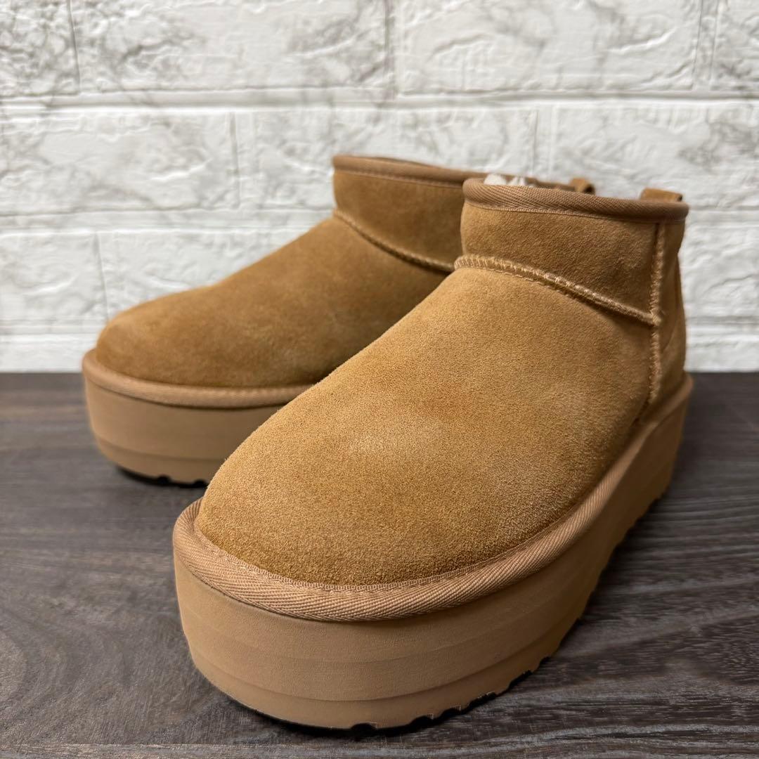 UGG クラシックウルトラミニ プラットフォーム 25cm チェスナット