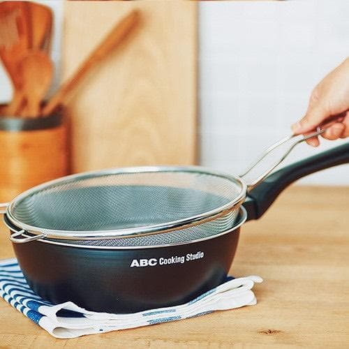 1台5役！ABCオリジナルマルチパン (ザル・ガラス蓋付き) 希少