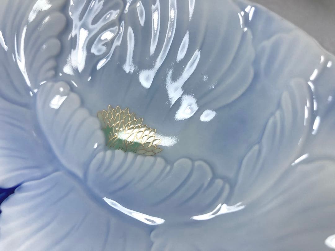 深川製磁　菓子器揃　盛皿　銘々皿　牡丹形