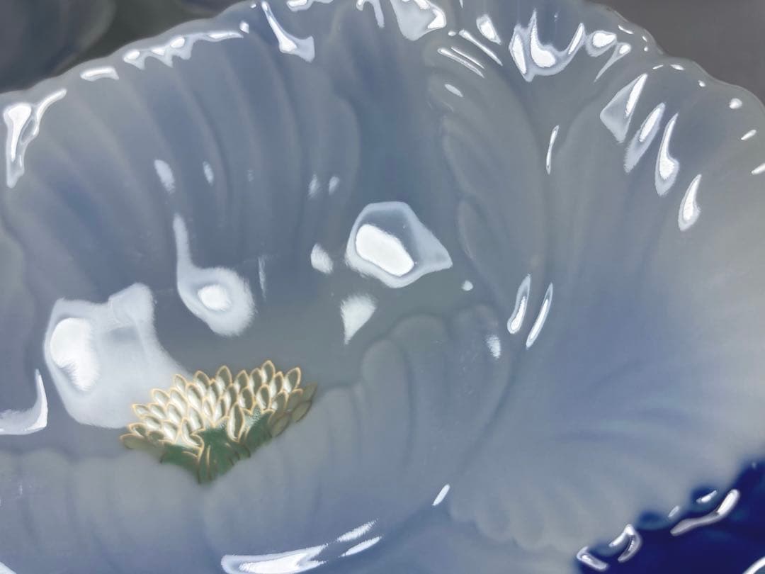 深川製磁　菓子器揃　盛皿　銘々皿　牡丹形