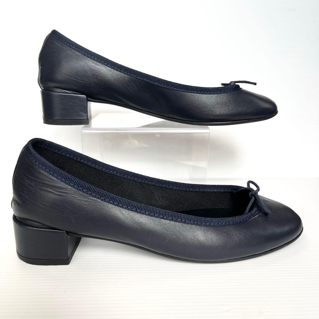 美品⭐️ Repetto レペット カミーユ ラバーソール 24cm 濃紺 レザー