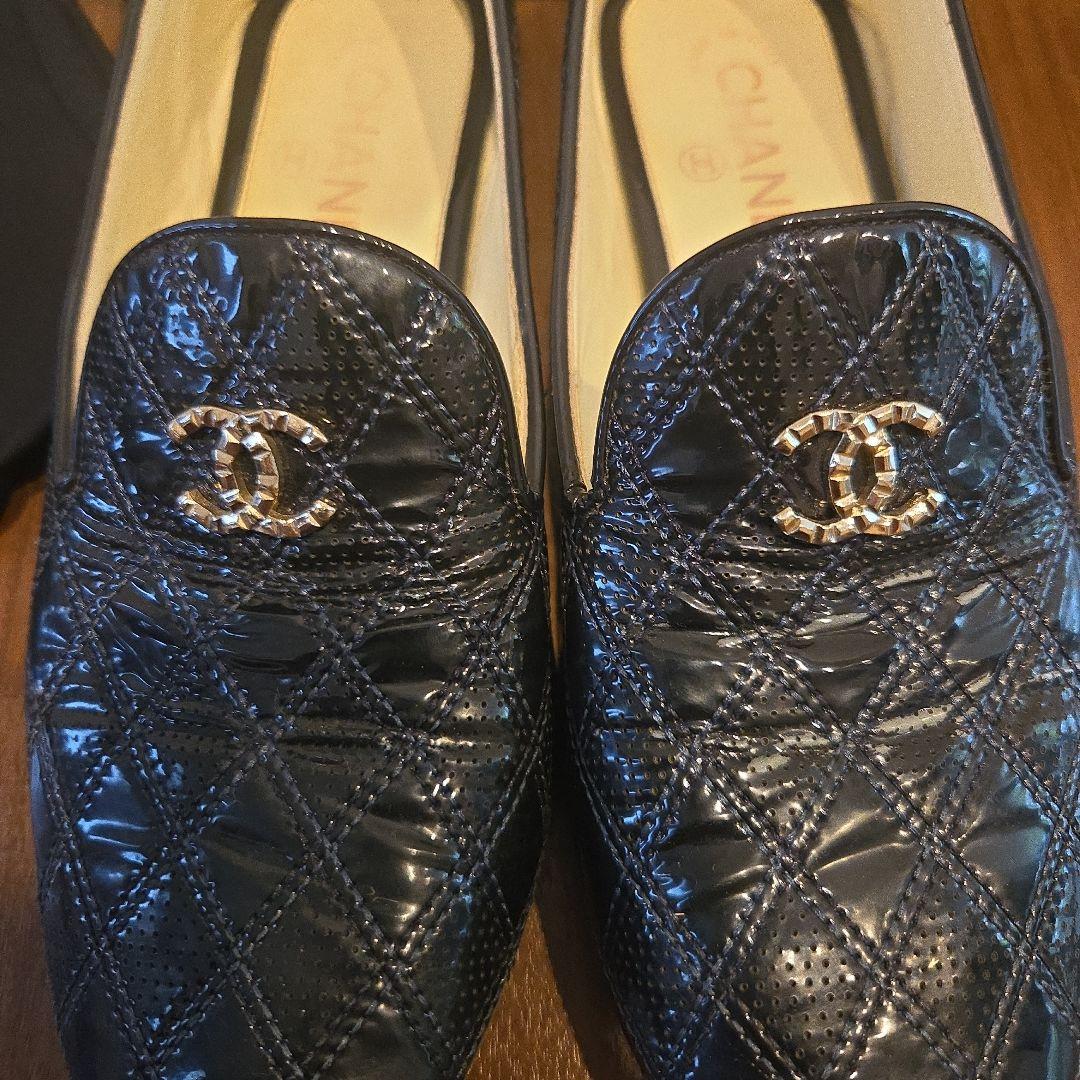 限定最終SALE♪シャネルエナメルキルティングオペラシューズ★美品