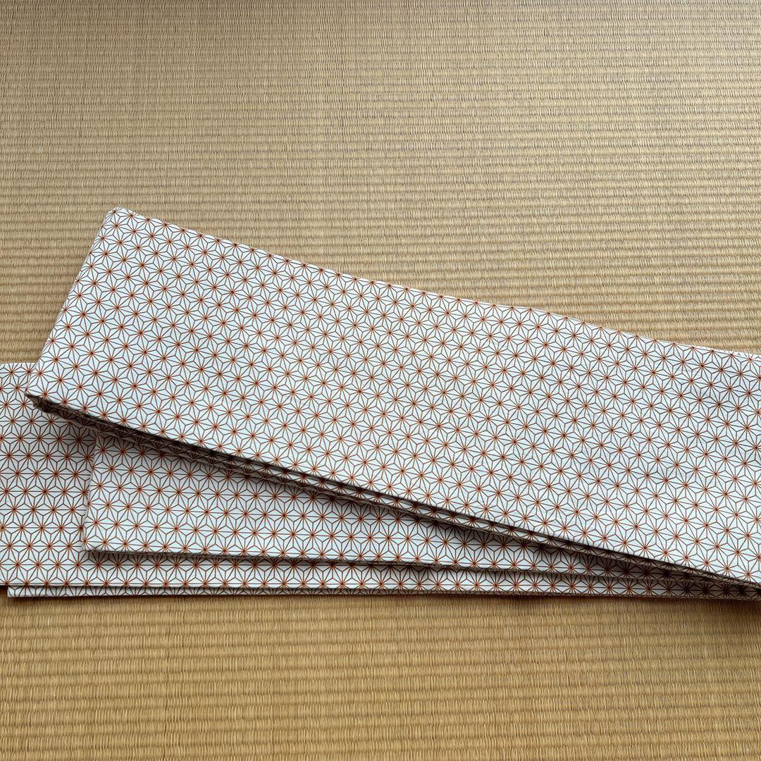有松絞り　浴衣　Sサイズさんに　木綿半幅帯セット　麻の葉柄帯