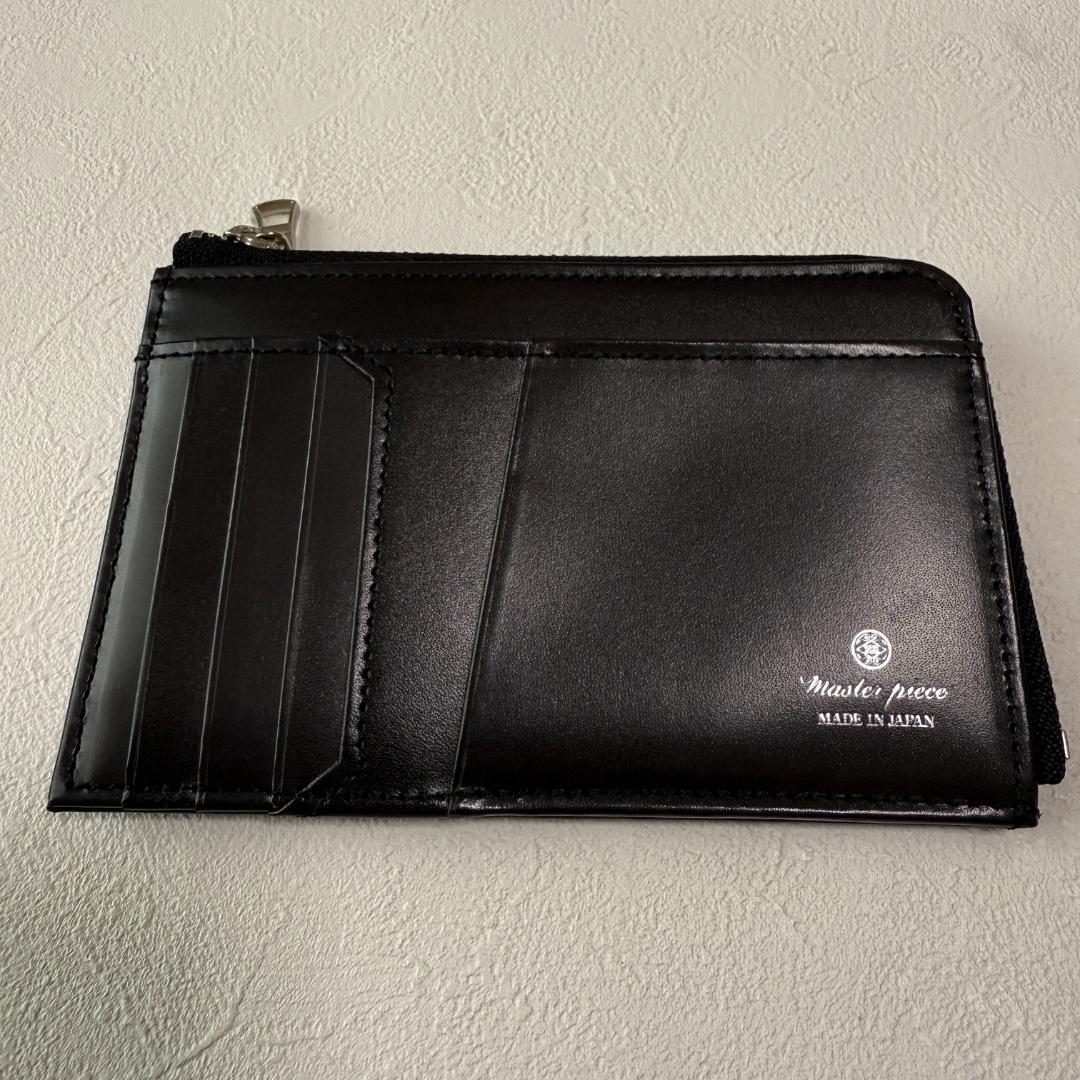 未使用級✨マスターピース コンパクトウォレット 財布 ラウンド ブラック 日本製
