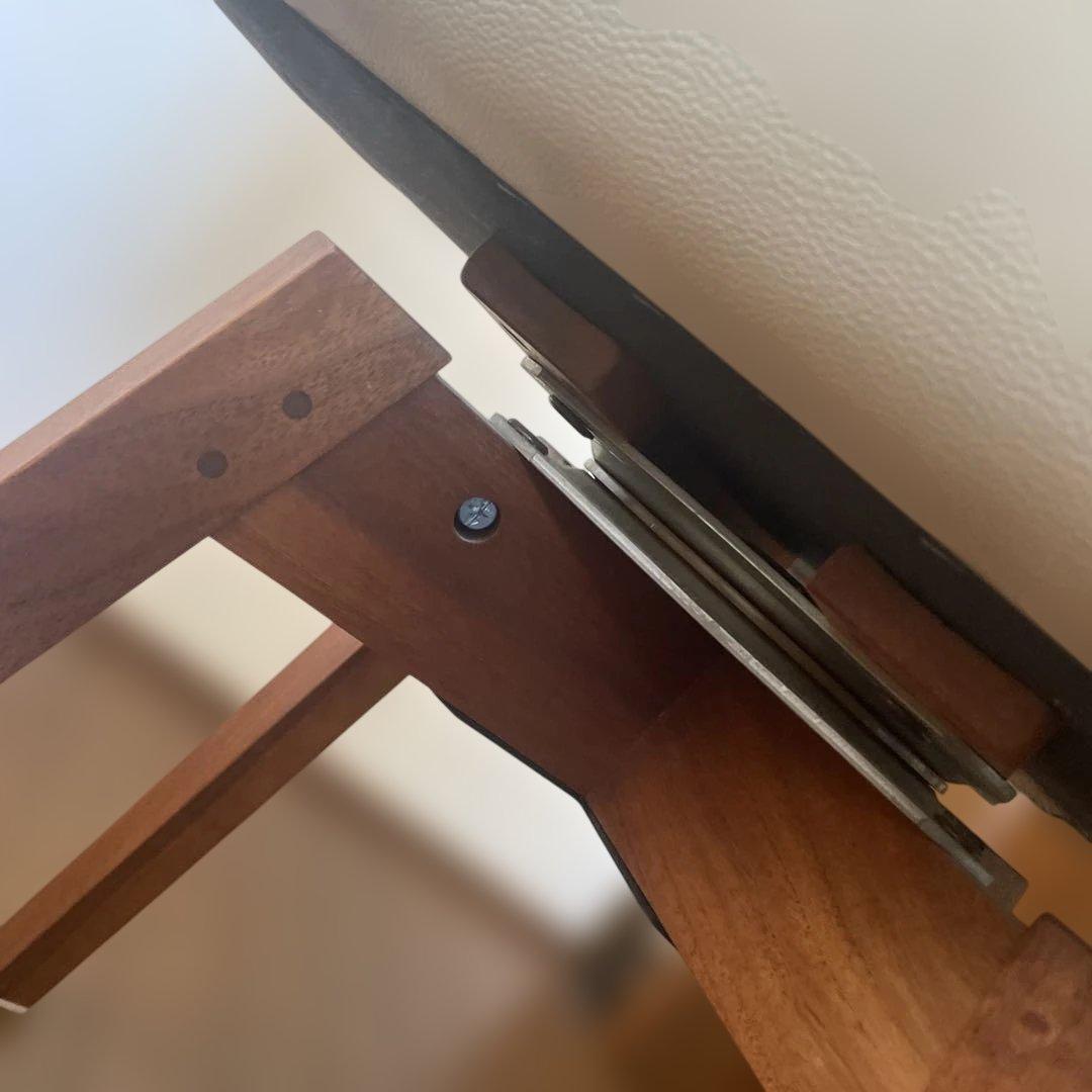 ロタンテ　ダイニングチェア　回転　合成皮革アイボリー