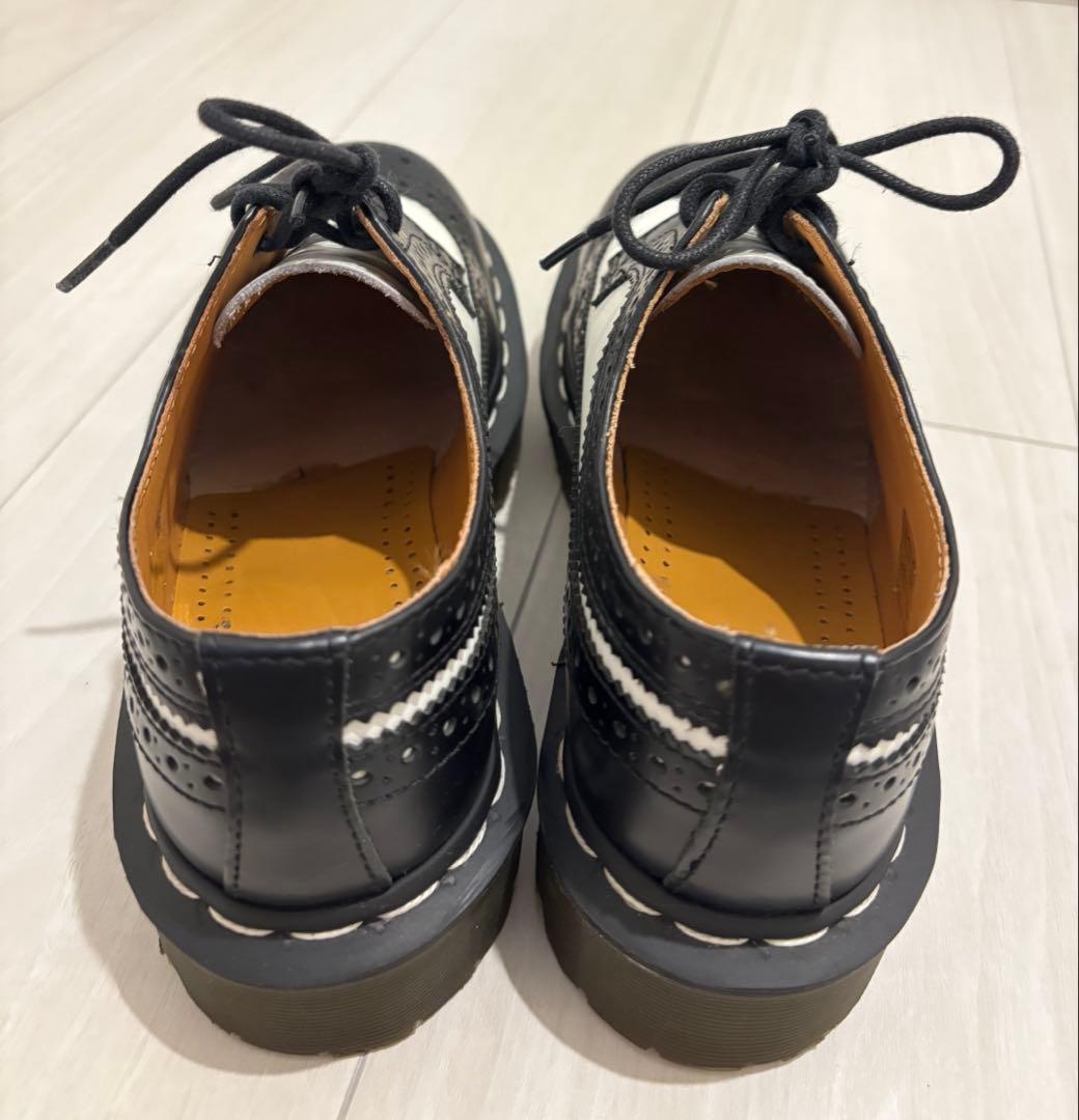 Dr. Martens 黒白ウィングチップシューズUK3 US4