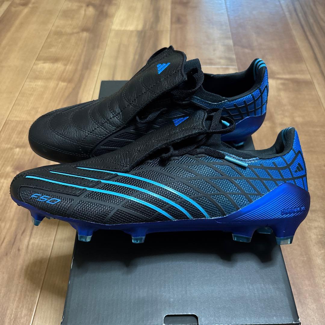 adidas F50 ブラック/ブルー スパイク