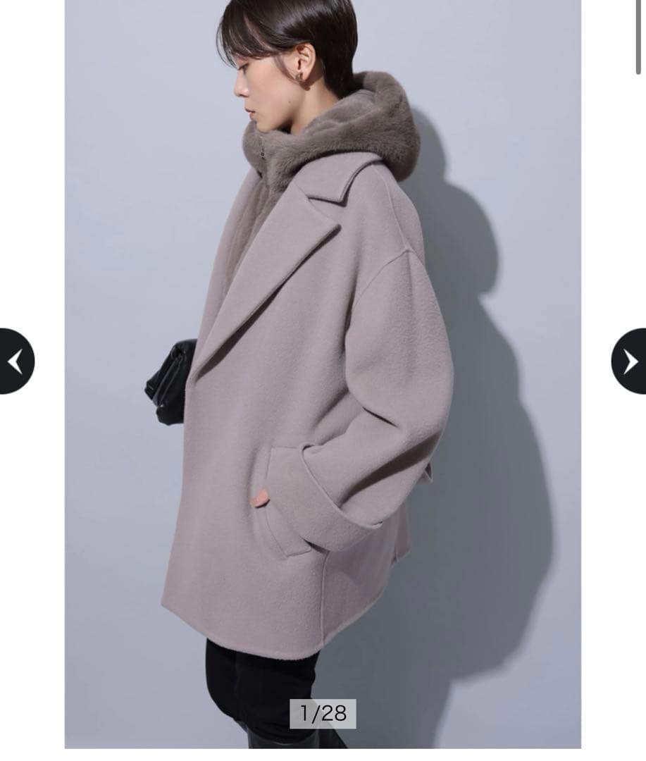 新品未使用　アルページュストーリー ミドル丈テーラーリバーコート　モカ　Sサイズ