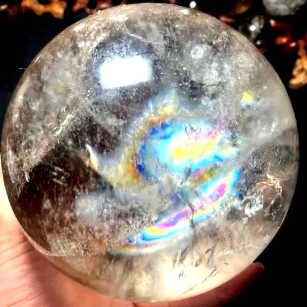 超超特大❣️120mm レインボーゴールドルチルクォーツ　金針水晶　パワーストーン