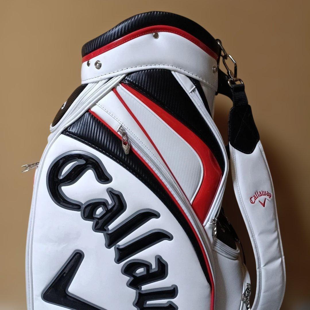 美品Callaway キャディバッグ ホワイト/ブラック/レッド