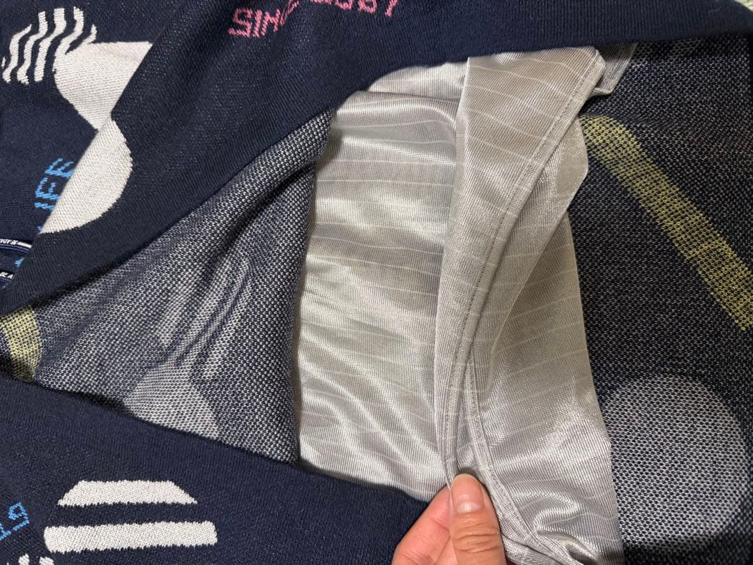 【新品タグ付】定価27,000円 アダバット ゴルフ ニットスカート ネイビー