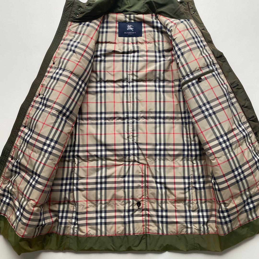 【絹玉虫/未使用級】バーバリーロンドン ダウンコート M ノバチェック