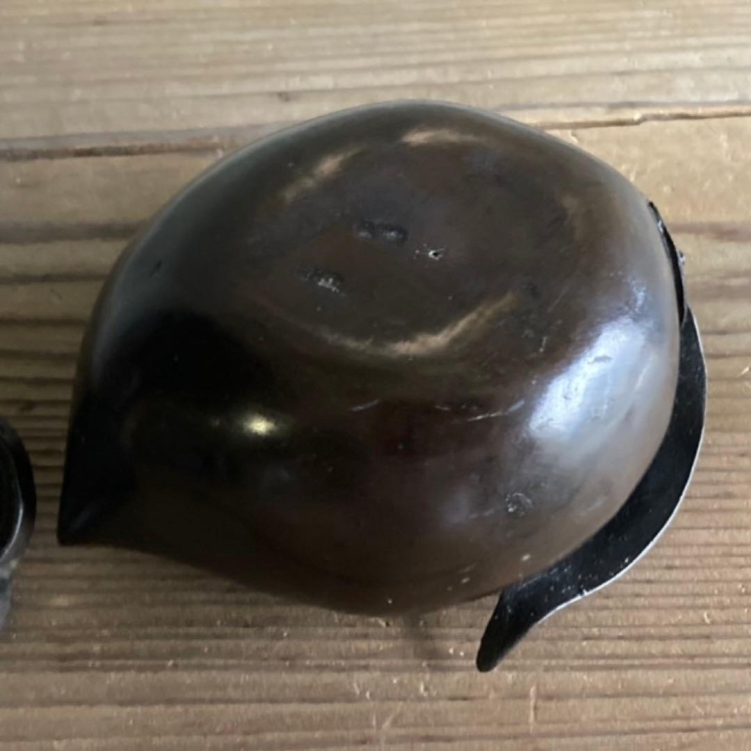 古い味のある香炉 銅製 柿 カタツムリ 小物入れ 置物 和風 工芸品 レトロ