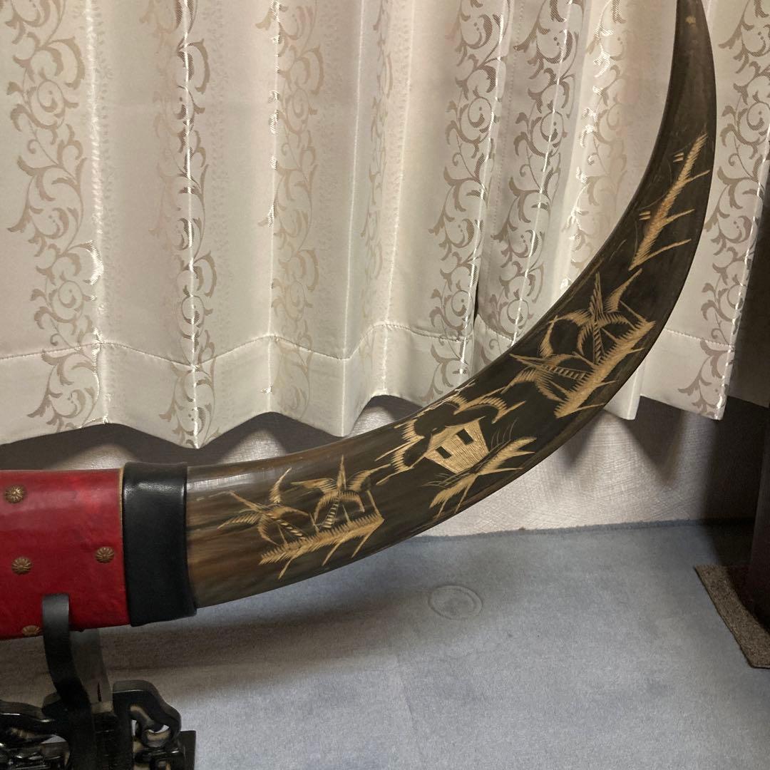 水牛の角　インテリア置物