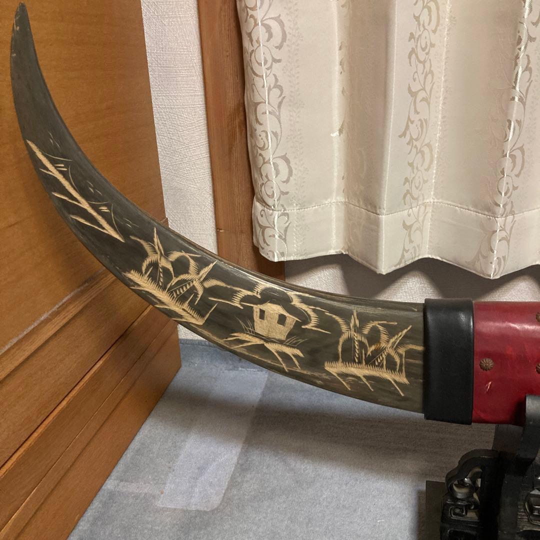 水牛の角　インテリア置物