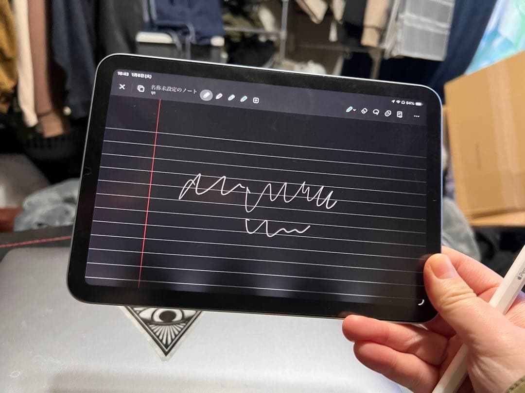 水没品　ipad mini7（最新世代) Apple pencil pro付き