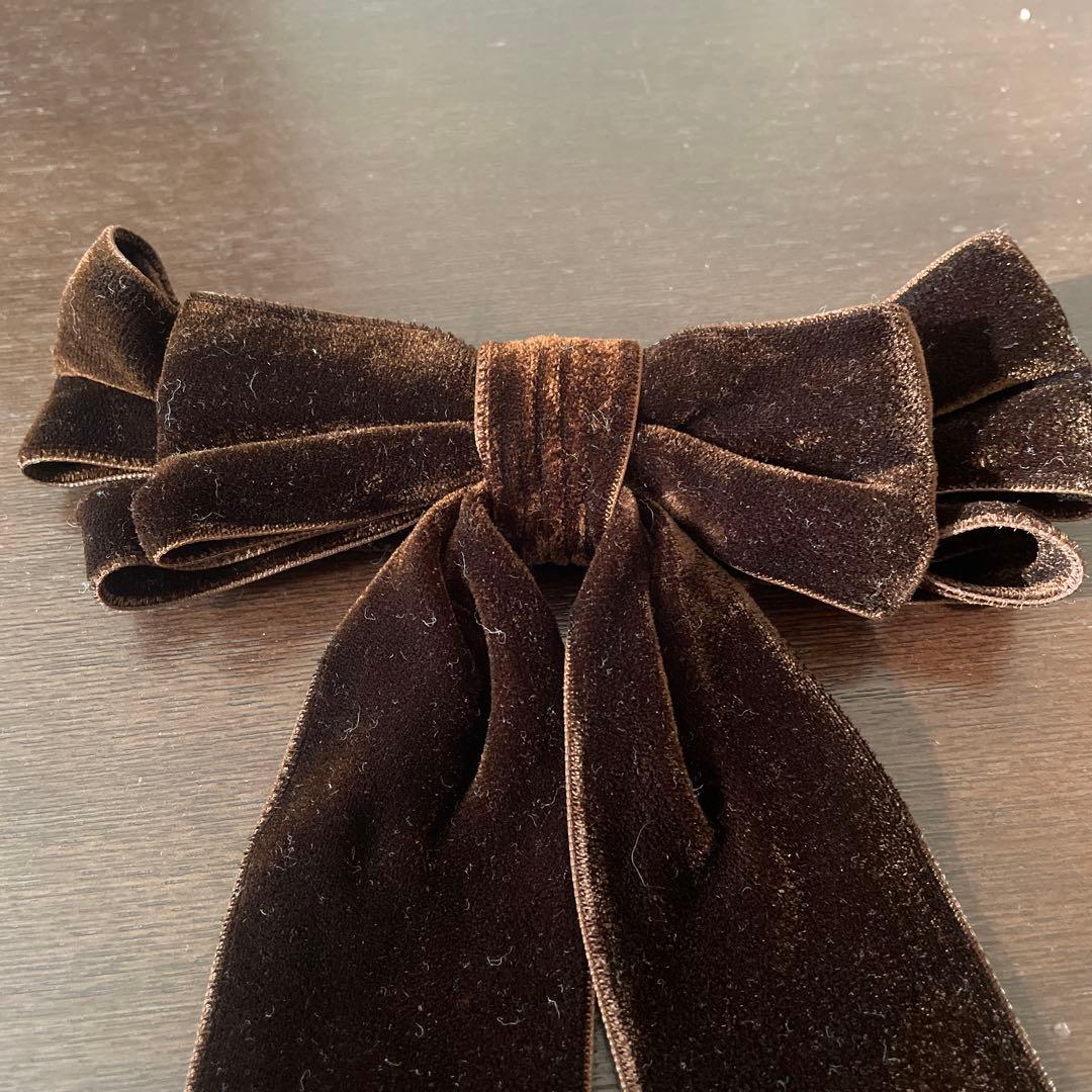 ザヘアバートウキョウ★ベルベットトリプルボウ10㎝バレッタ