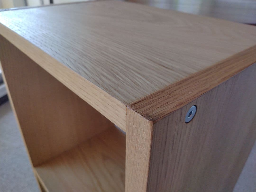 【美品】MUJI無印良品 スタッキングシェルフ2×1段/オーク材オープンラック棚