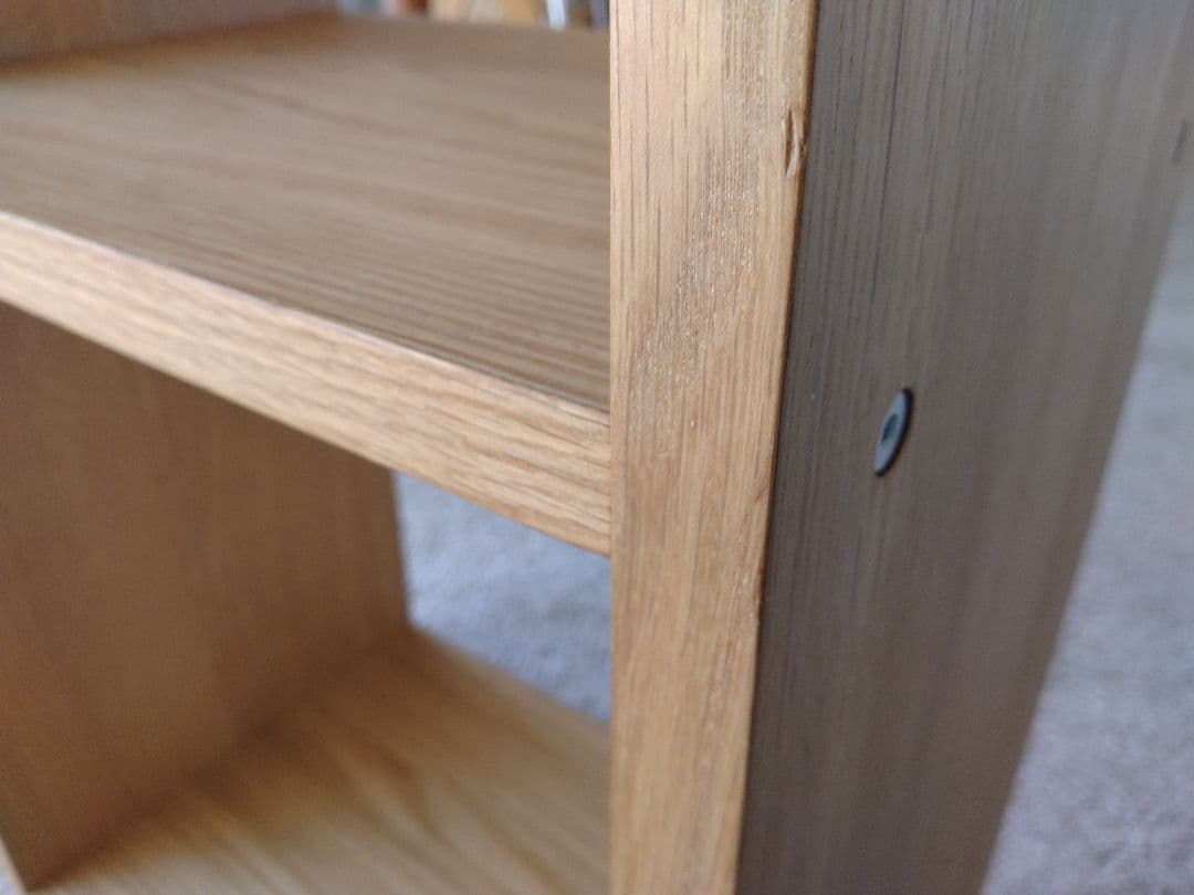 【美品】MUJI無印良品 スタッキングシェルフ2×1段/オーク材オープンラック棚