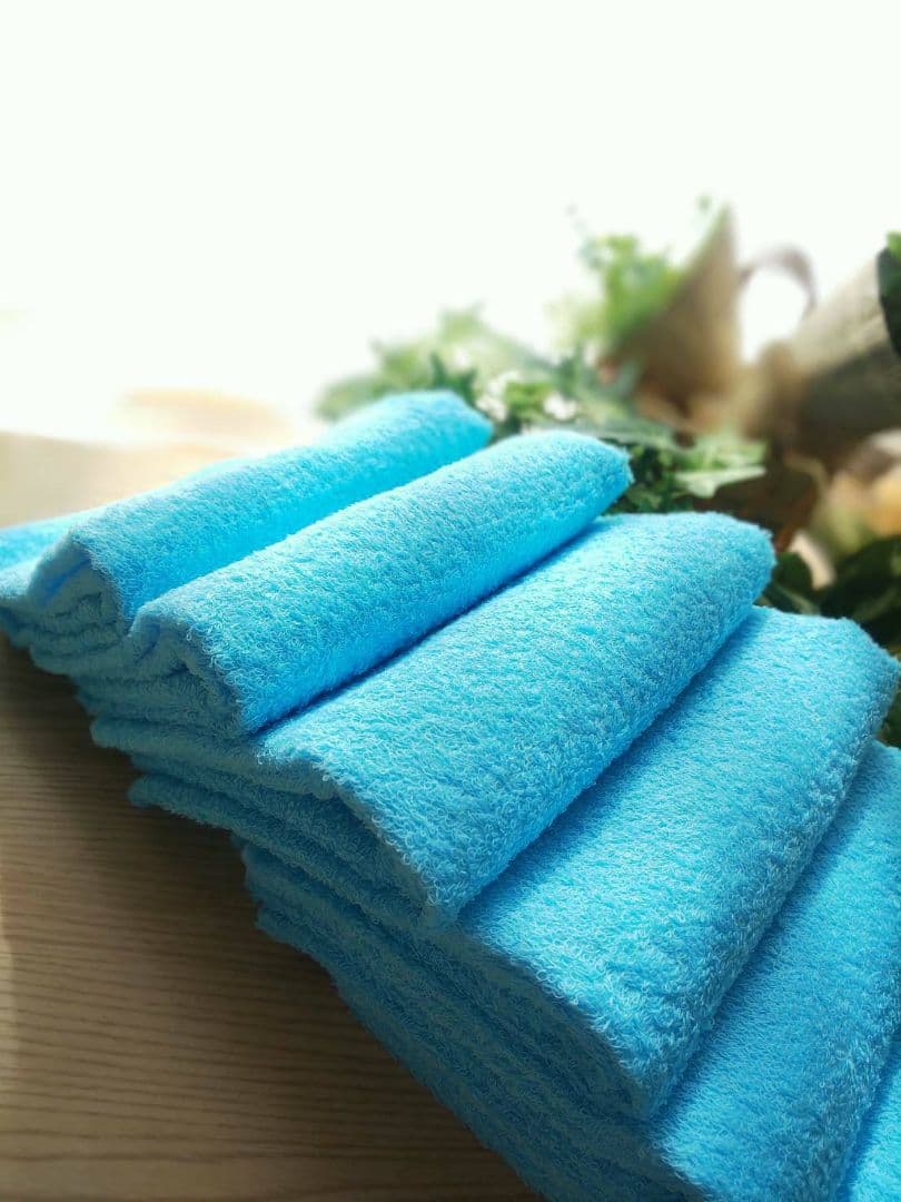 泉州タオル 高級綿糸スカイブルーフェイスタオルセット20枚 タオル新品 まとめ