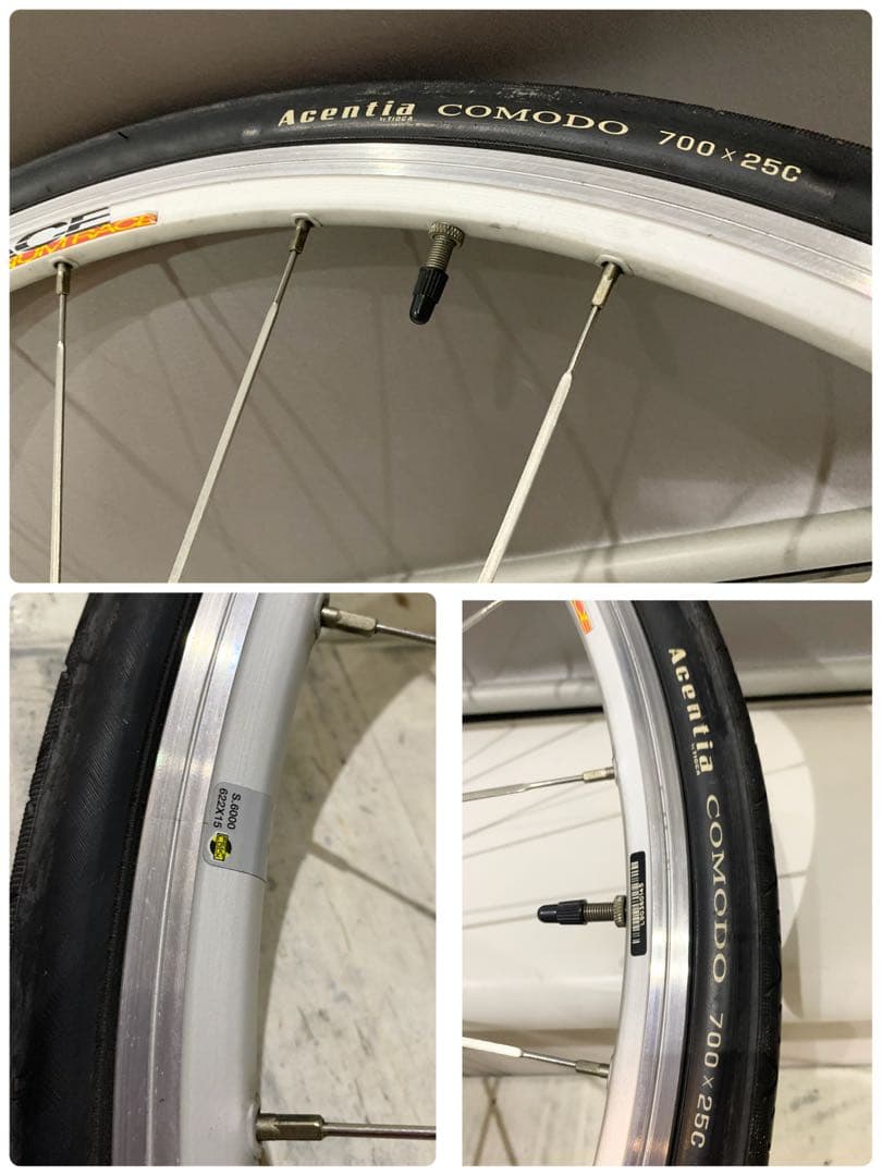 ◆MavicマビックAKSIUM RACEタイヤ＆保護キャップ付前輪◆シマノ