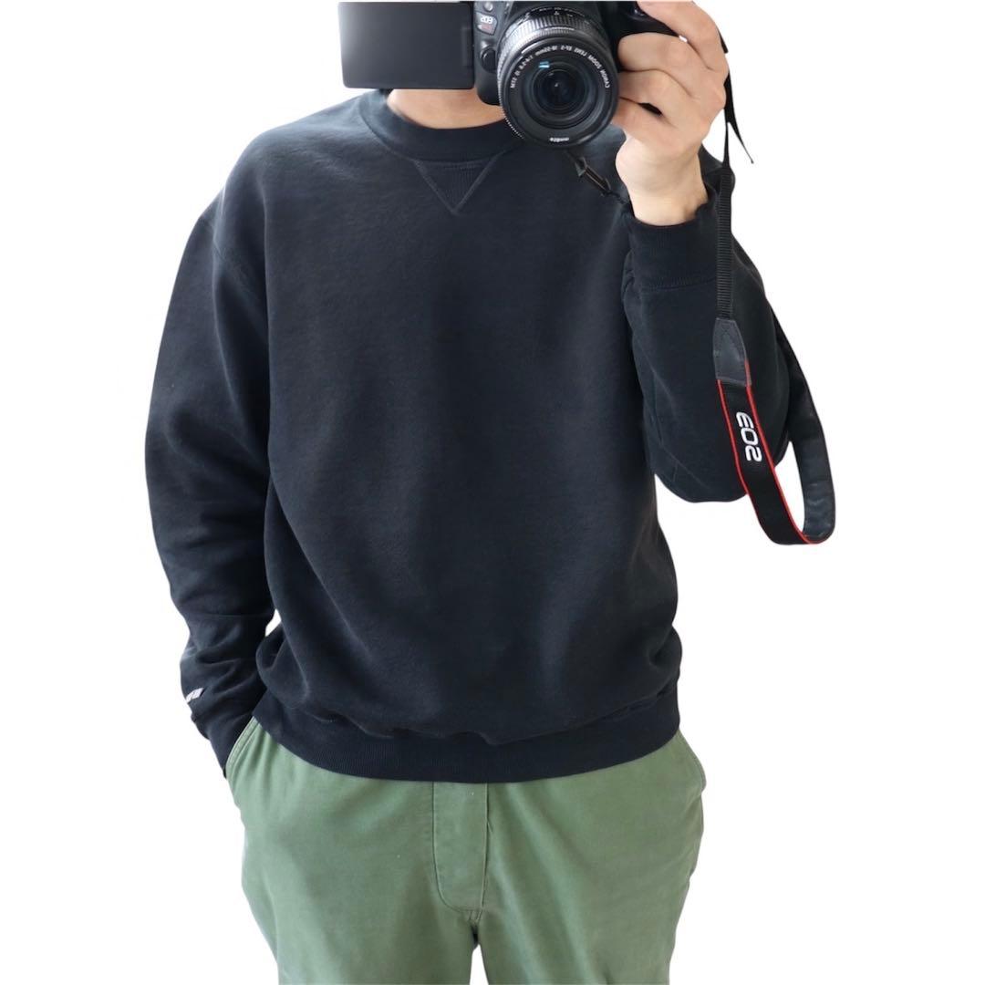 70s 80s ブラック Russell ラッセル 無地スウェット ヴィンテージ