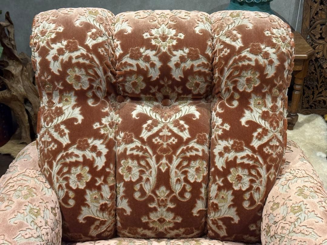 ソファ　ベロア　クラシック　金華山織　クラシカル　レッド　ヴィンテージ　IZ