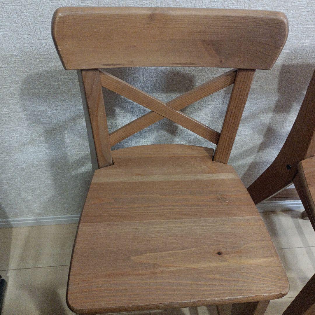 IKEA 　イケア　キッズチェア　 INGOLF 無垢材 2脚セット