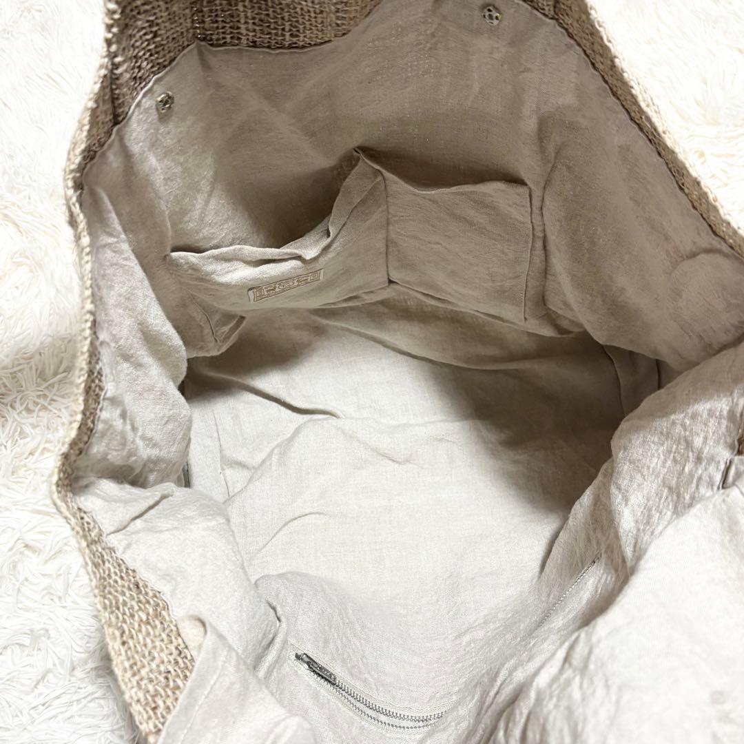 中川政七商店 手織り麻太糸のバッグ 大サイズ ソフトカゴ風 トート